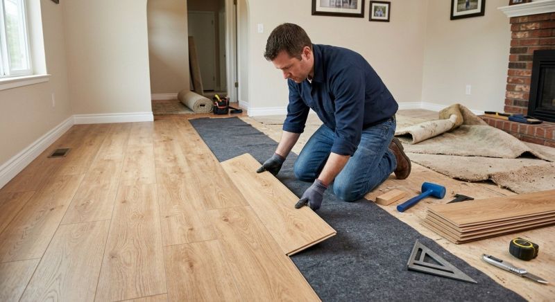 Laminate Floor Remodeling in Hingham, MA