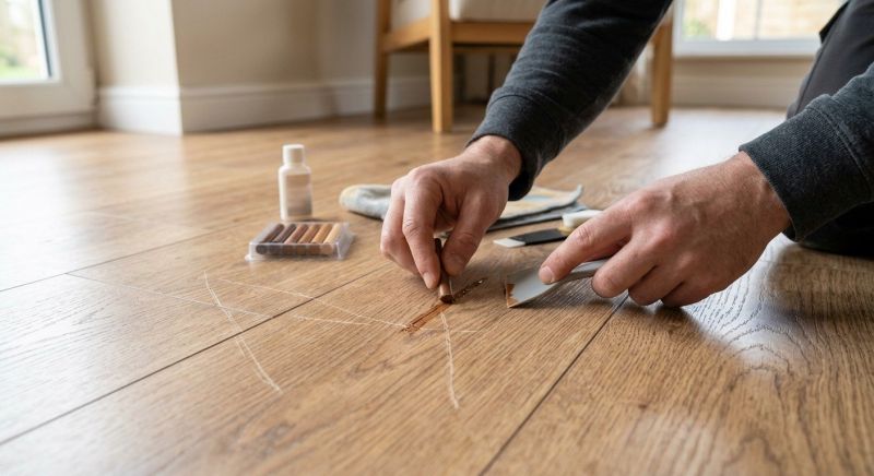 Laminate Floor Scratch Repair in Hingham, MA