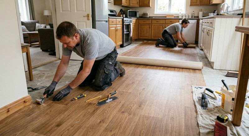 Linoleum Floor Installation in Hingham, MA