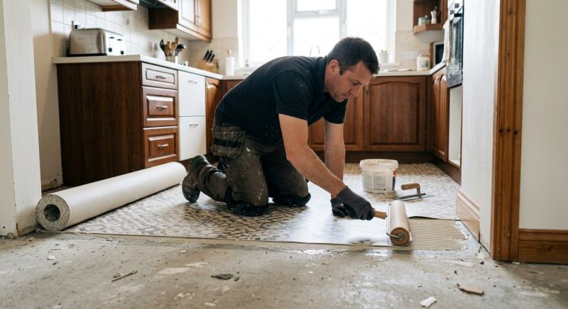 Linoleum Floor Installation in Newton Center, MA