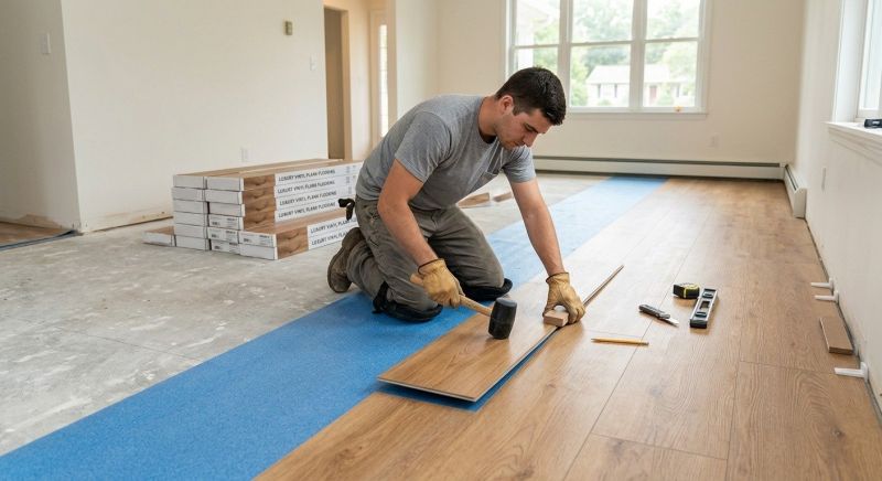 Luxury Vinyl Tile Installation in Kingston, MA