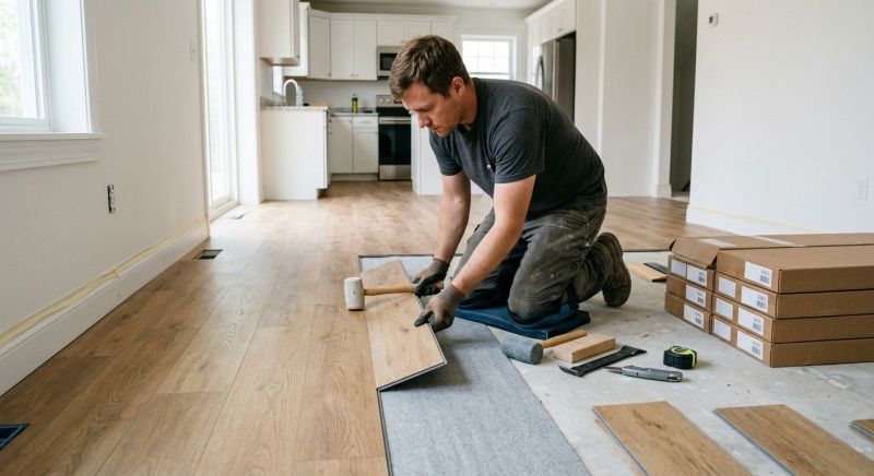 Vinyl Plank Floor Installation in Hingham, MA