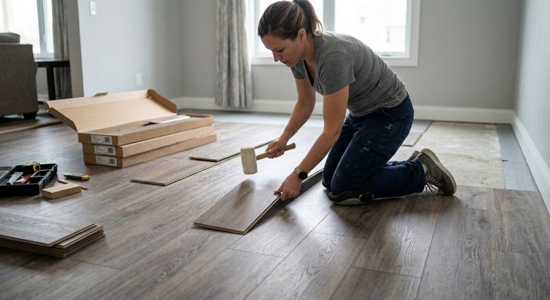 Vinyl Plank Floor Installation in Hingham, MA